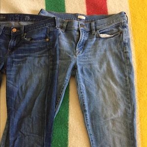 Lot (2 pair) J. Crew jeans size 28 and 27